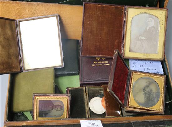 Three daguerreotype portraits and other Victorian photos